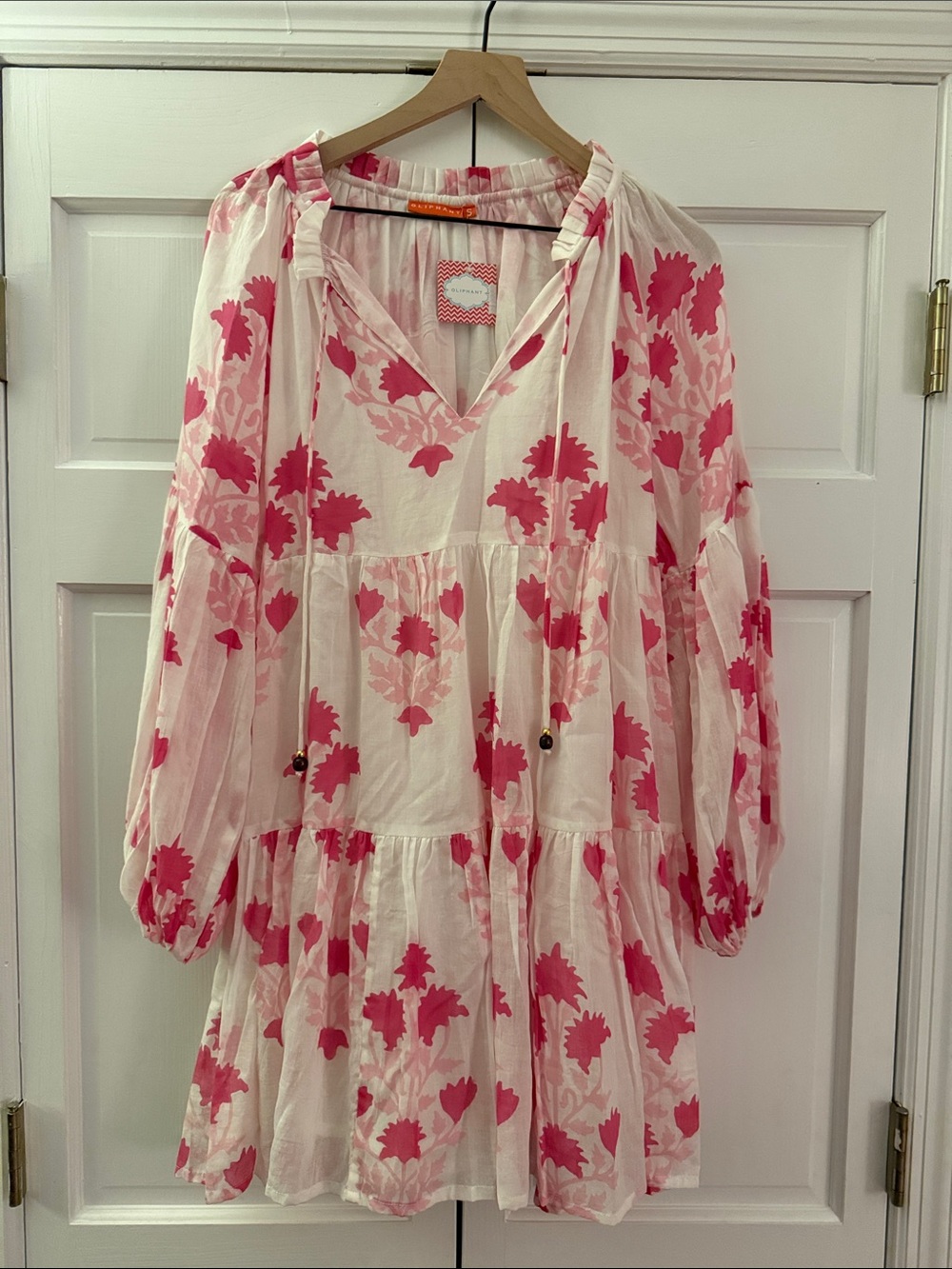 Oliphant Jaipur Pink Balloon Sleeve Dress